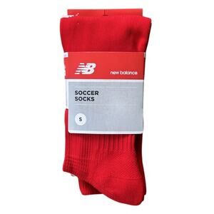 NWT New Balance Red Soccer Match Socks Small